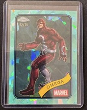 2025 Topps Chrome Sapphire Edition Marvel #196 Omega Aqua Sapphire /75