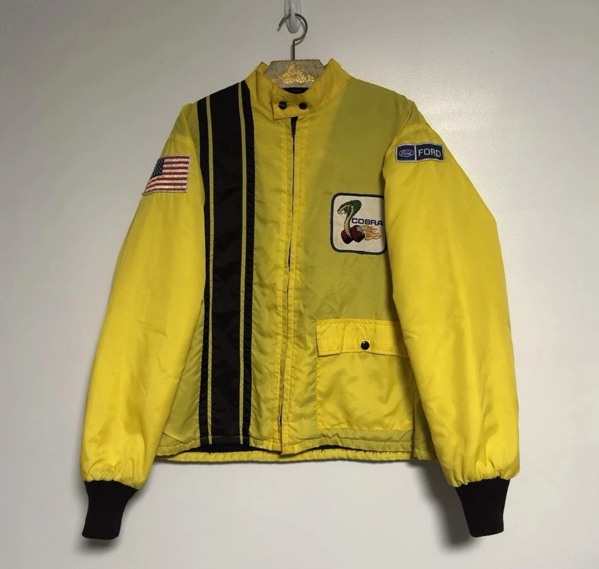 Shelby Cobra Mustang Ford Vintage po レーシングジャケット　stussy COBRA FORD 70s l*5様 Racing Etsy - Small 70's Jacket ジャケット・アウター