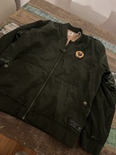 Adidas Giacca Skateboard Uomo Grande Verde Bomber Patch Full Zip BR4033 2017