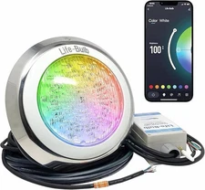 Life-bulb Smart Pool LED Pool Lights Inground Pool, Wall Mounted Color Changing
