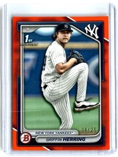 2024 Bowman Draft #BD-173 Griffin Herring Orange #/25 SN New York Yankees