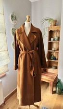 Cos Tan Brown Triphora long Wool Wrap Coat M BNWT