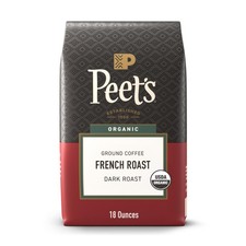 , Organic Dark Roast Ground Coffee, 100 Arabica Coffee - French Roast 18 Oun...