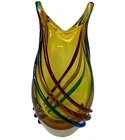 Vintage 1960’s Murano Toffee Filigrana Colourful 4kg Art Glass Centrepiece H32cm