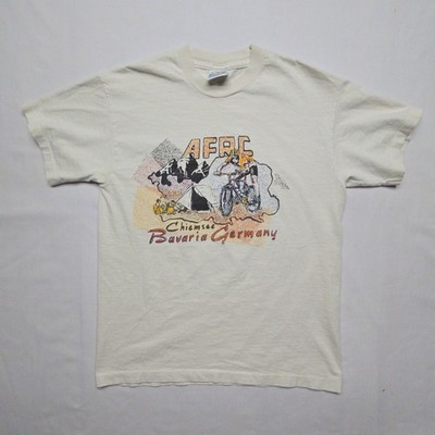 Vintage 90s AFRC Chiemsee Bavaria Germany Graphic T Shirt White M Mountain Bike