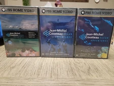 Jean Michel Cousteau Ocean Adventures DVD LOT Underwater Treasures Kure Sharks