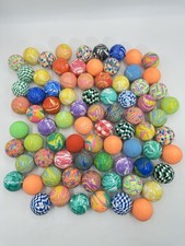 80 Lrg Bouncy Balls Bulk Buy Assorted Designs Rubber High Bouncing Crane Prizes