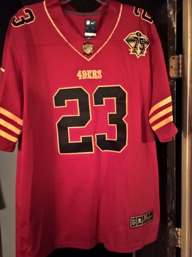Nike Christian McCaffrey Red And gold Jersey Size XL