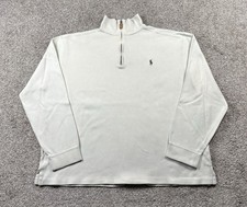 Polo Ralph Lauren Men  s Sweater Size XL Beige Quarter Zip 100 Cotton Pullover