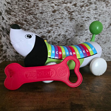 Kids LeapFrog AlphaPup Alphabet Learning Pull Toy W/ Bone Handle, TESTED, WORKS