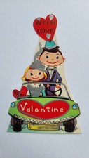 Vintage Valentine's Day Card "To My Valentine With Love. Made In USA. Glitter