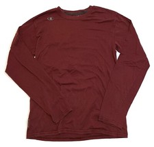 Champion T-Shirt Long Sleeve Womens Small Vapor Cotton Logo Crew Neck Gym Yoga