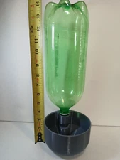 Gravity Fed Water Bowl For Animals/ Pets/ Chickens (Re-use 2 Liter Bottles)