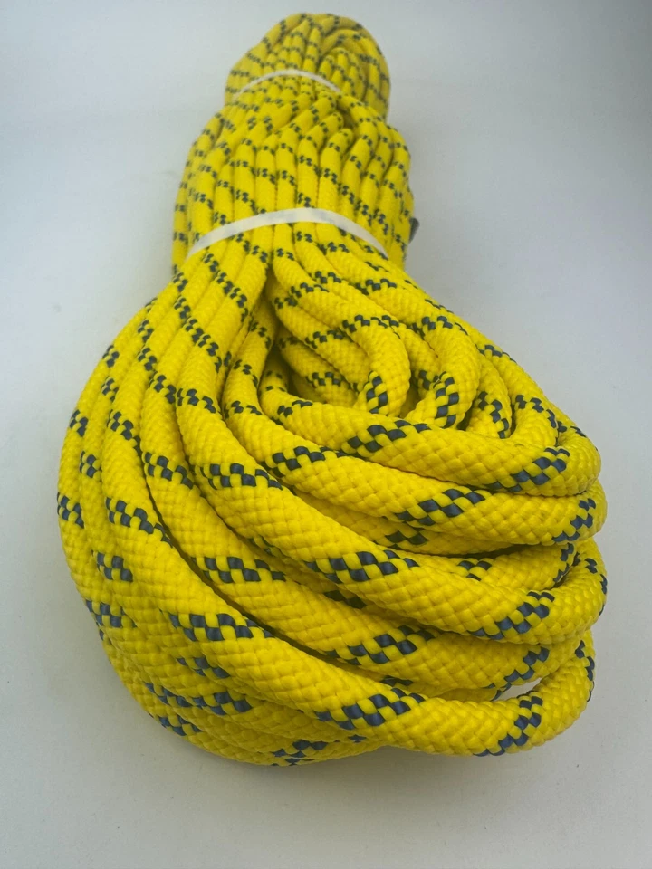 Cuerda Pelican Cuerda de rescate acuático rápida 1/4 x 150' amarilla con rastro azul Foto 2 de 4