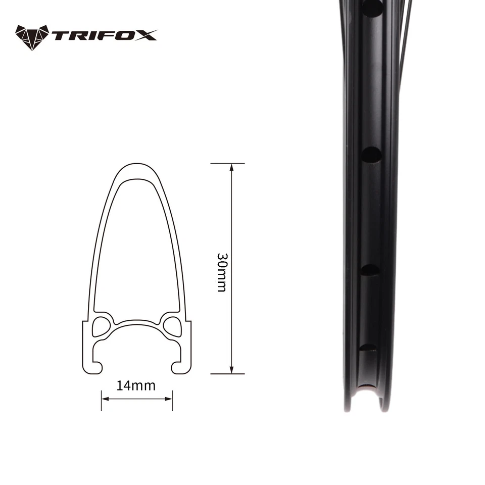 700C Clincher Road Bicycle Front Rear Wheelset Disc Brake Thru Axle Hub 28 32H - Image 4 of 4