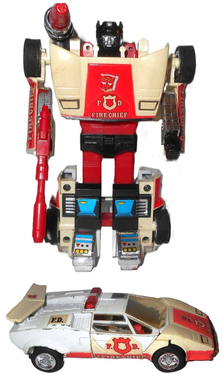 100% COMPLETE Transformers Generation 1 One 1985 RED ALERT G1 fire