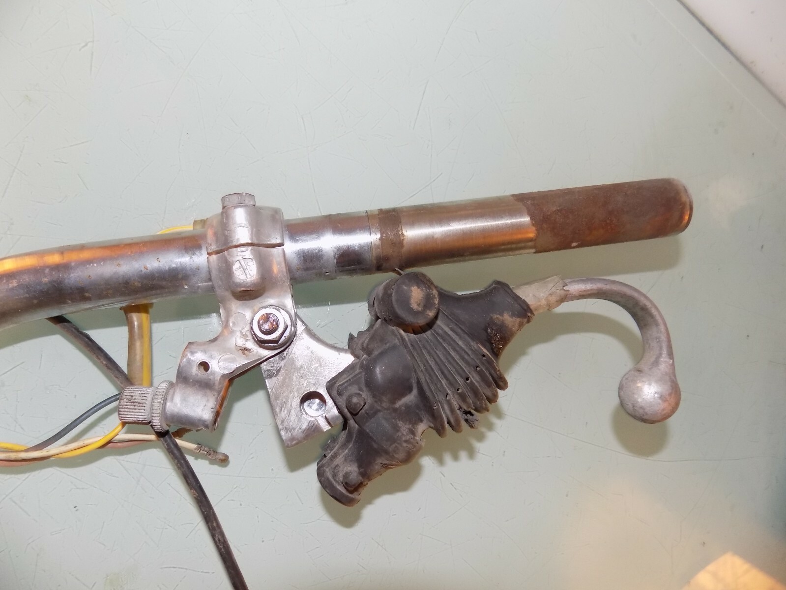 1976 honda tl125 handlebar bars kill switch clutch brake levers perches