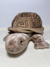 Aurora Tortoise Turtle Plush Brown Tan Stuffed Toy 12" REALISTIC EUC