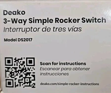 10 Pack Deako 3-Way Single Pole Simple Rocker Switch Model DS2017 White NEW