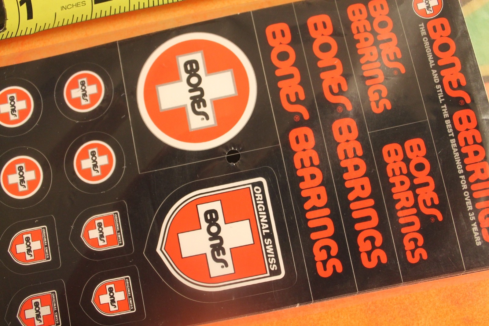Bones Bearings Powell Peralta Original Swiss Dogtown Skateboarding STICKER Sheet