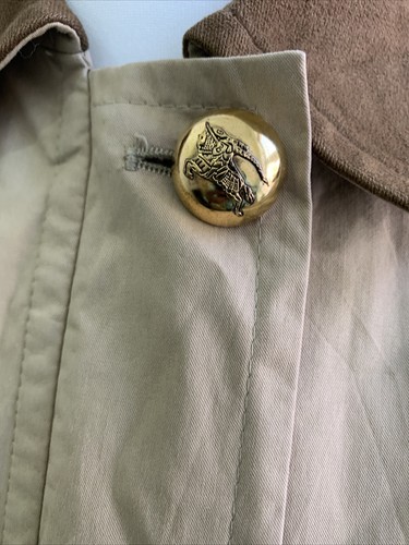 ABRIGO CORTO DE PRIMAVERA BURBERRYS LONDON HOMBRE TALLA 38 BEIGE TRINCH CON NOVA LÍNEA DE VERIFICACIÓN - Imagen 8 de 12