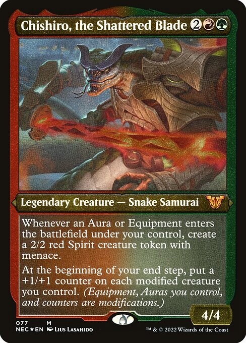 MTG Commander Neon Dynasty *FOIL* THICK STOCK M Chishiro the MTG Commander Neon Dynasty *FOIL* THICK STOCK M Chishiro the