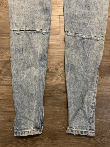 Vintage Fear of God Jeans 31 Blue Denim Jeans Ankle Zip Button Fly Los Angeles - Picture 10 of 11
