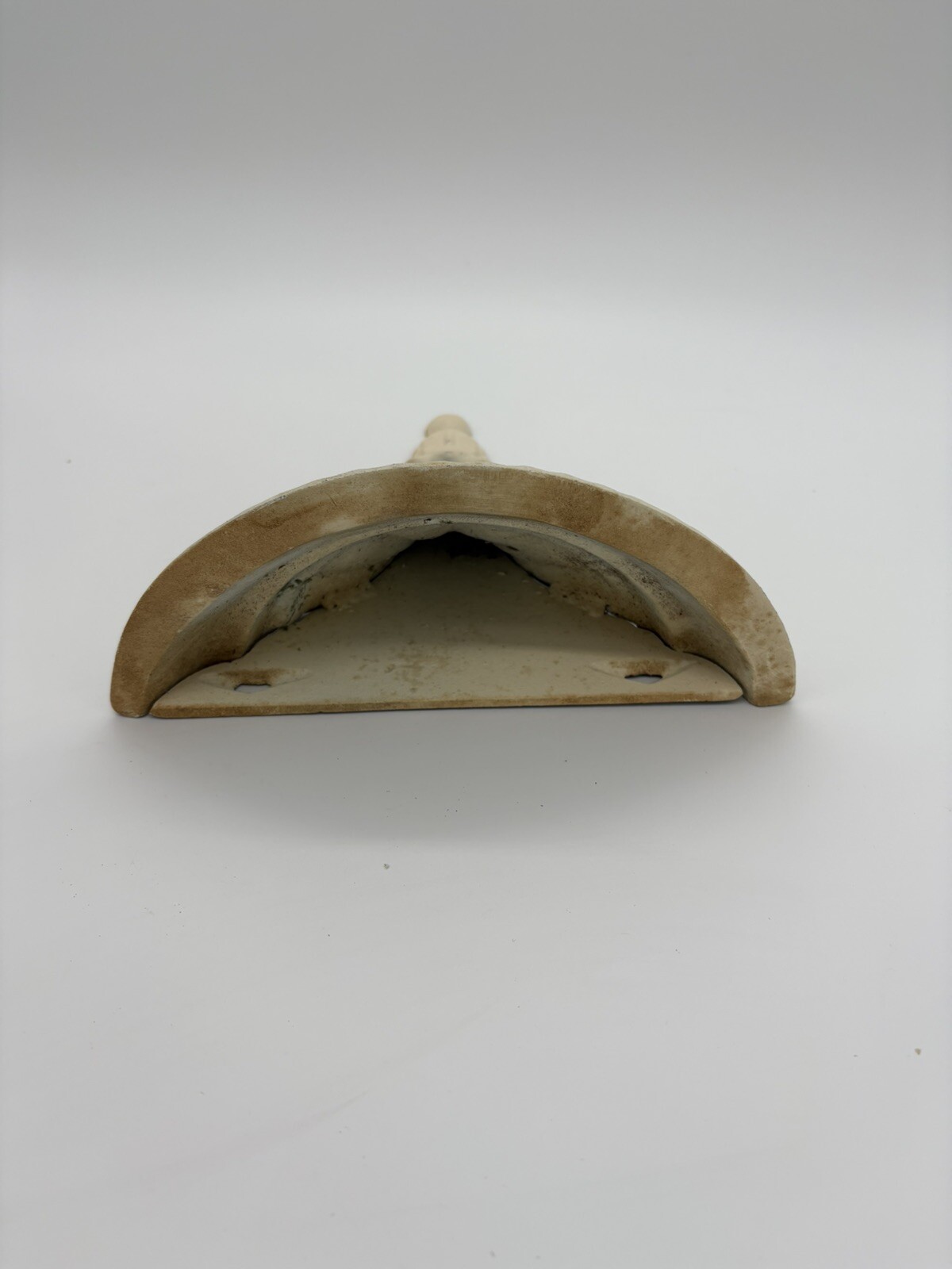 Cast Metal Wall Pocket Or Shelf Vintage Off White Shabby Chic Farmhouse Cottage