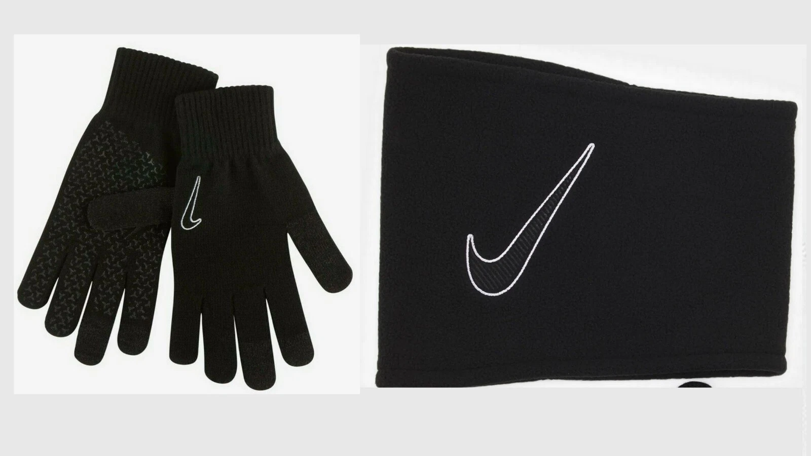 Nike Adults Neck Warmer Fleece Snood -Tech Gloves sets Football unisex S/M SIZE