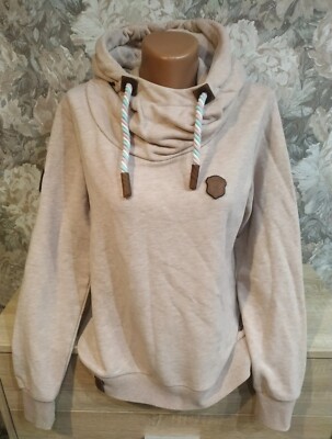 Naketano women's hoodie  size L pink beige color hooded