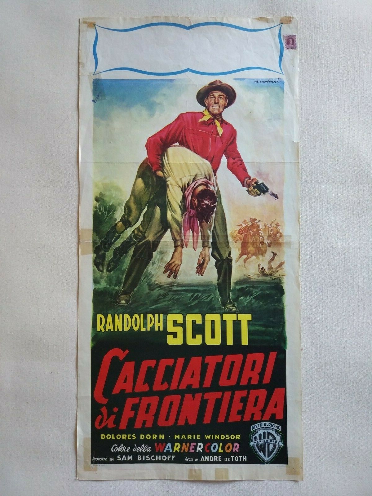 Locandina originale film Cacciatori di frontiera (1954) - Regia di André De Toth