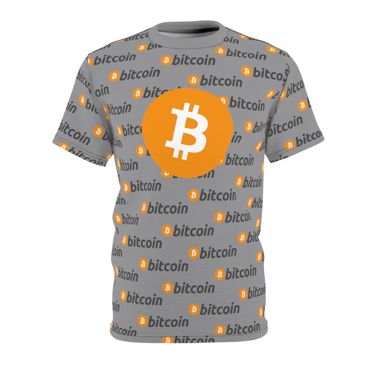 BITCOIN Pattern T-shirt W/ Big BITCOIN Sublimation Unisex | eBay