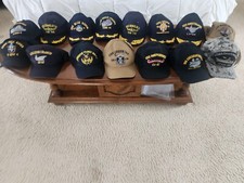 14ea USNS USS navy fitted caps-Officer Navy Blue and some Khaki-mostly NWOT