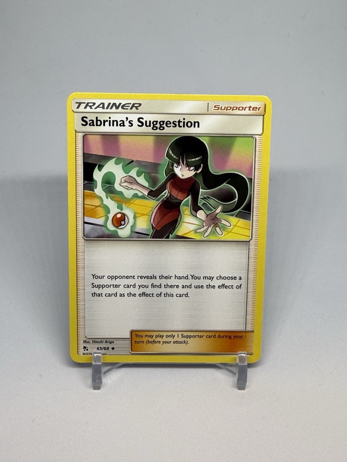 Sabrina's Suggestion 65/68 (NM, Pokemon Card, Hidden Fates, 2019, Uncommon)