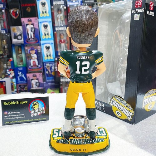 AARON RODGERS Green Bay Packers Super Bowl XLV "Ring Base" NFL Bobblehead - Picture 4 of 6