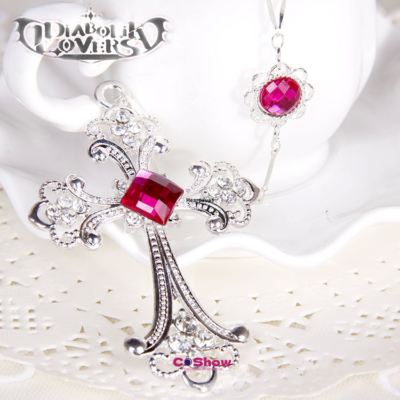 アクセサリー yui DIABOLIK LOVERS Komori Yui Cross Pendant Cosplay Necklace Anime