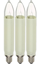 3x Schaftkerzen 60mm Kleinschaftkerze Elfenbein E10 8V 12V 14V 16V 23V 34V 55 3W