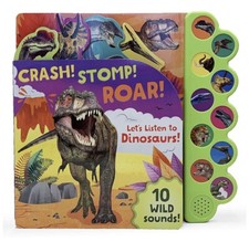 Dinosaur Sound Book Crash Stomp Roar Let's Listen To Dinosaurs 10-Button New