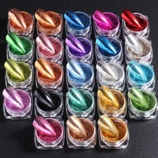 23pcs Metallic Chrome Nail Powder Set for Y2K Styles Magic Mirror Effects