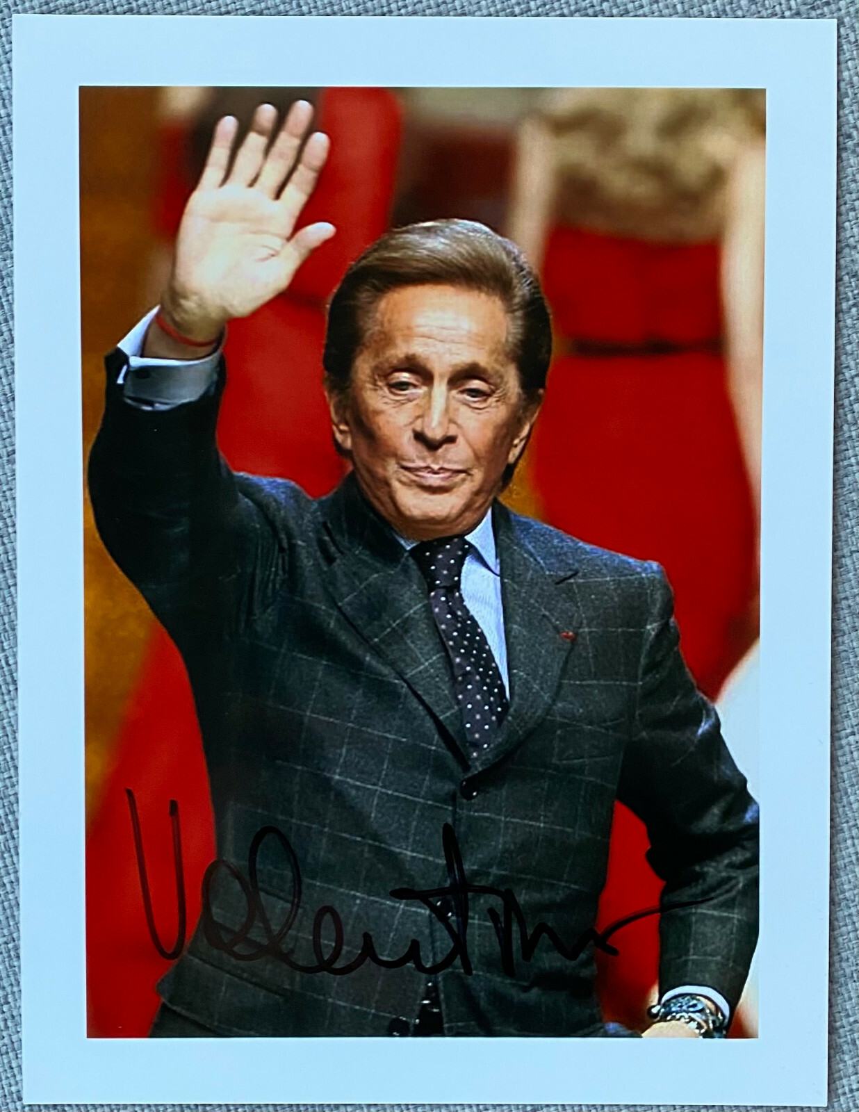 Valentino Garavani Signed In-Person 6x8 Color Photo - RARE, Authentic, Fashion 