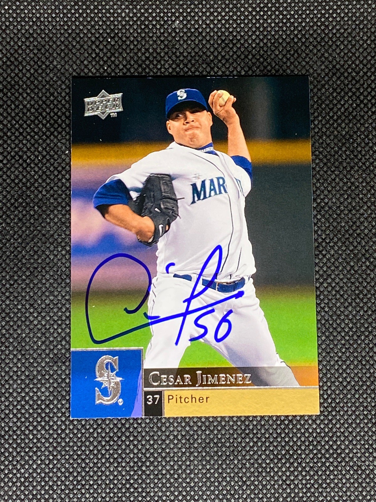 Cesar Jimenez Seattle Mariners 2009 Upper Deck Signed Auto Card #857 ~ COA