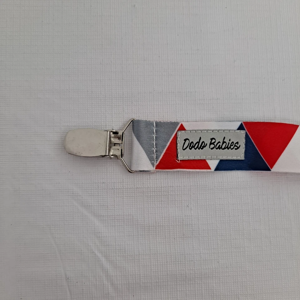 Pacifier Clip Red White Blue Gray Baby Infant Toddler - Image 2 of 4