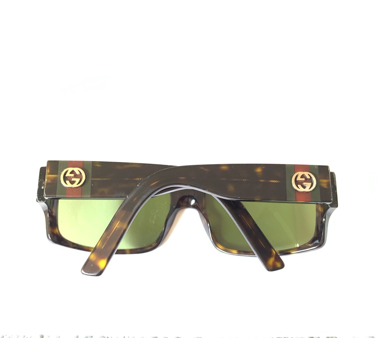 Vtg Gucci Vintage Sunglasses GG 2563/S Tortoise Shell Green Lenses Made