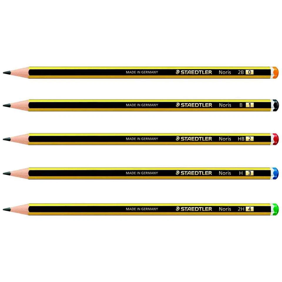 STAEDTLER Bleistift Bleistifte NORIS 120 alle Härten 2H H HB B 2B [Härte wählbar