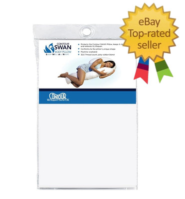 Contour Swan Pillowcase - White, 1 Pack