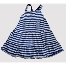 CHAPS Blue and White Striped Sundress Girls Size 4 4T