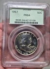 1957 Ben Franklin Half Dollar Proof! OGH 1st Gen Rattler PCGS PR64
