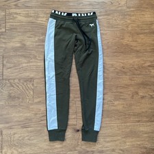 As Is PINK Victoria's Secret Jogger Sweatpants Size XS Green/White