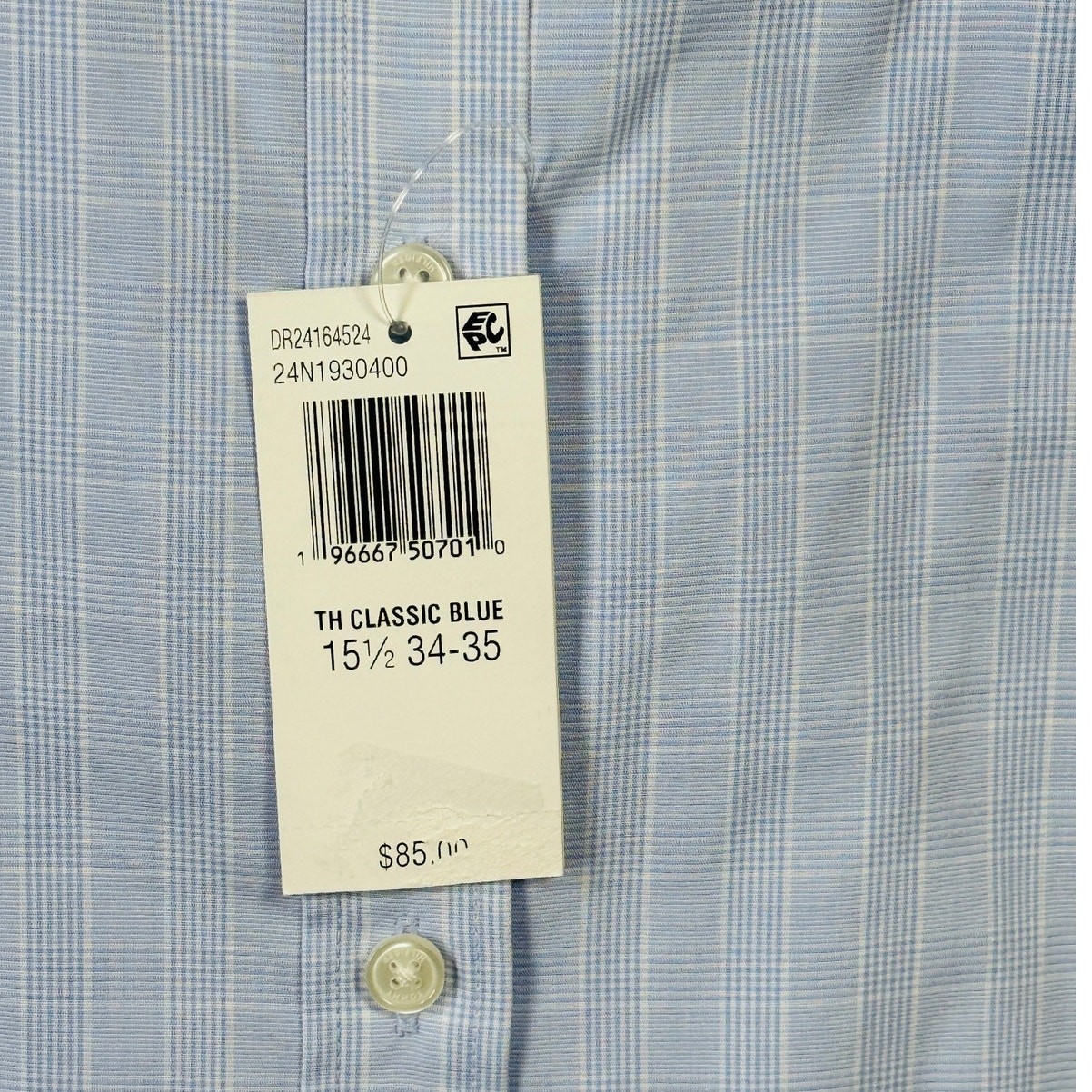 Tommy Hilfiger Men's Flex Essentials Slim-Fit Dress Shirt Blue 15.5 34-35 $85 image 9