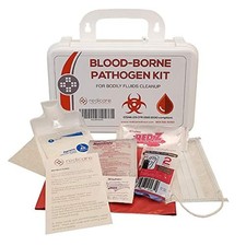 Bloodborne Pathogen/Body Fluids Cleanup Kit w/Fluid Solidifier, Biohazard Bag 
